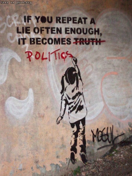 Lie Often Enough and It Becomes Politics