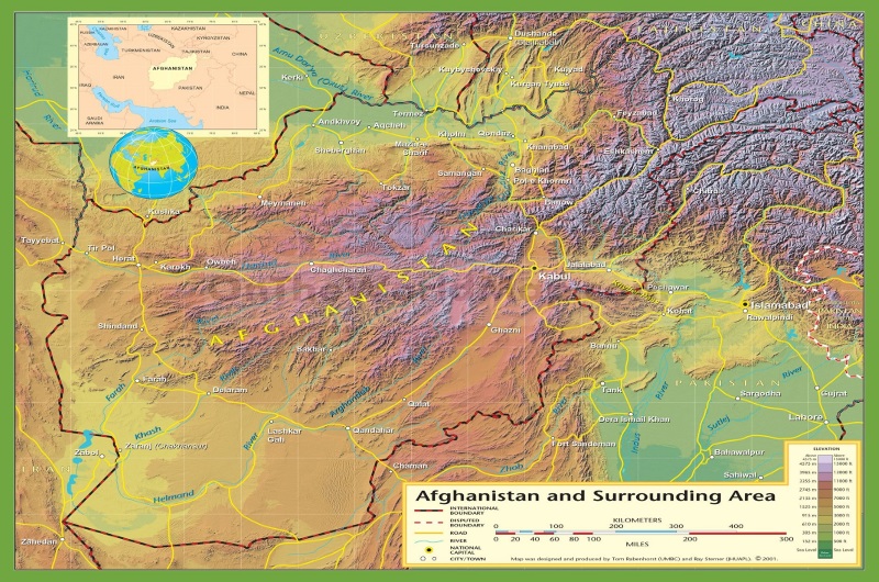 Afghanistan Physical Map