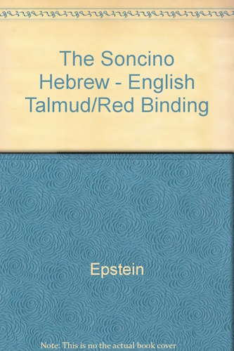 The Soncino Hebrew - English Talmud/Red Binding (29-volume set) (Large Edition) (English and Hebrew Edition)