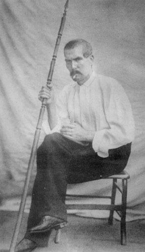 Sir Richard Francis Burton in his tent in Africa