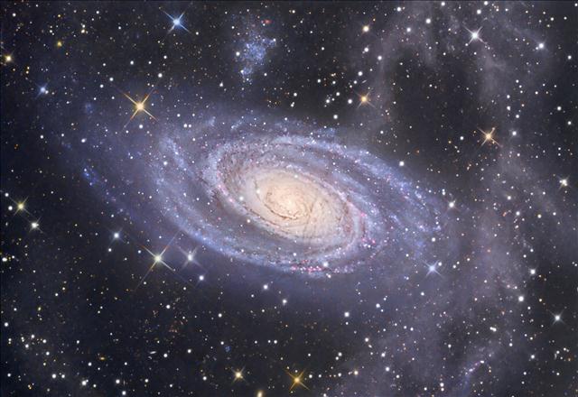 Spiral galaxy M81 lies in the northern constellation Ursa Major. Photo by: Tony Hallas