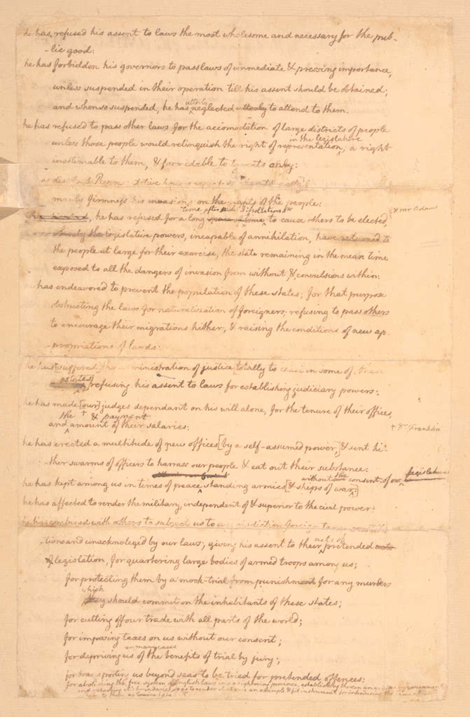 Declaration of Independence Original Draft pg2a