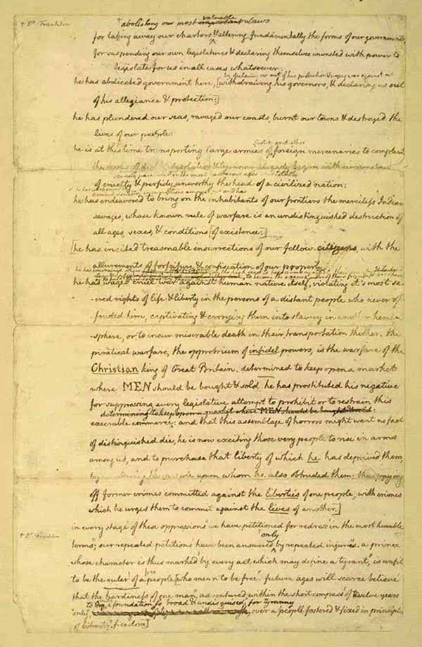 Declaration of Independence Original Draft pg3
