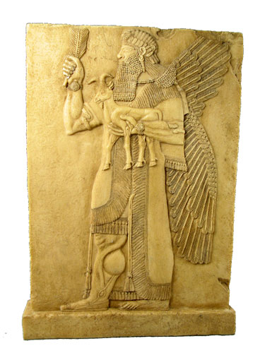Human Apkallu or Ummanu with Feather