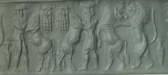 Enkidu and Gilgamesh Naked Master Wild Bulls