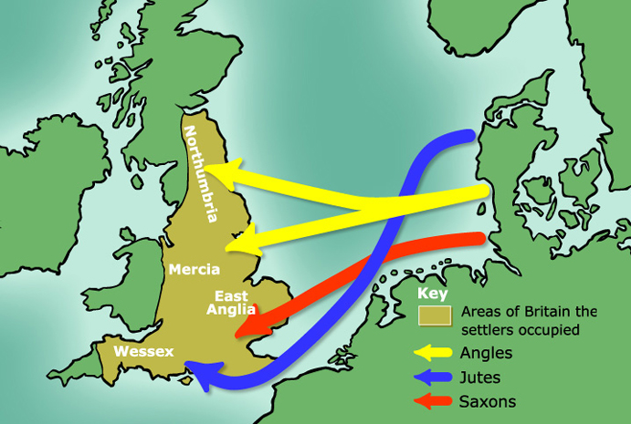Origins of Anglo Saxon Settlers