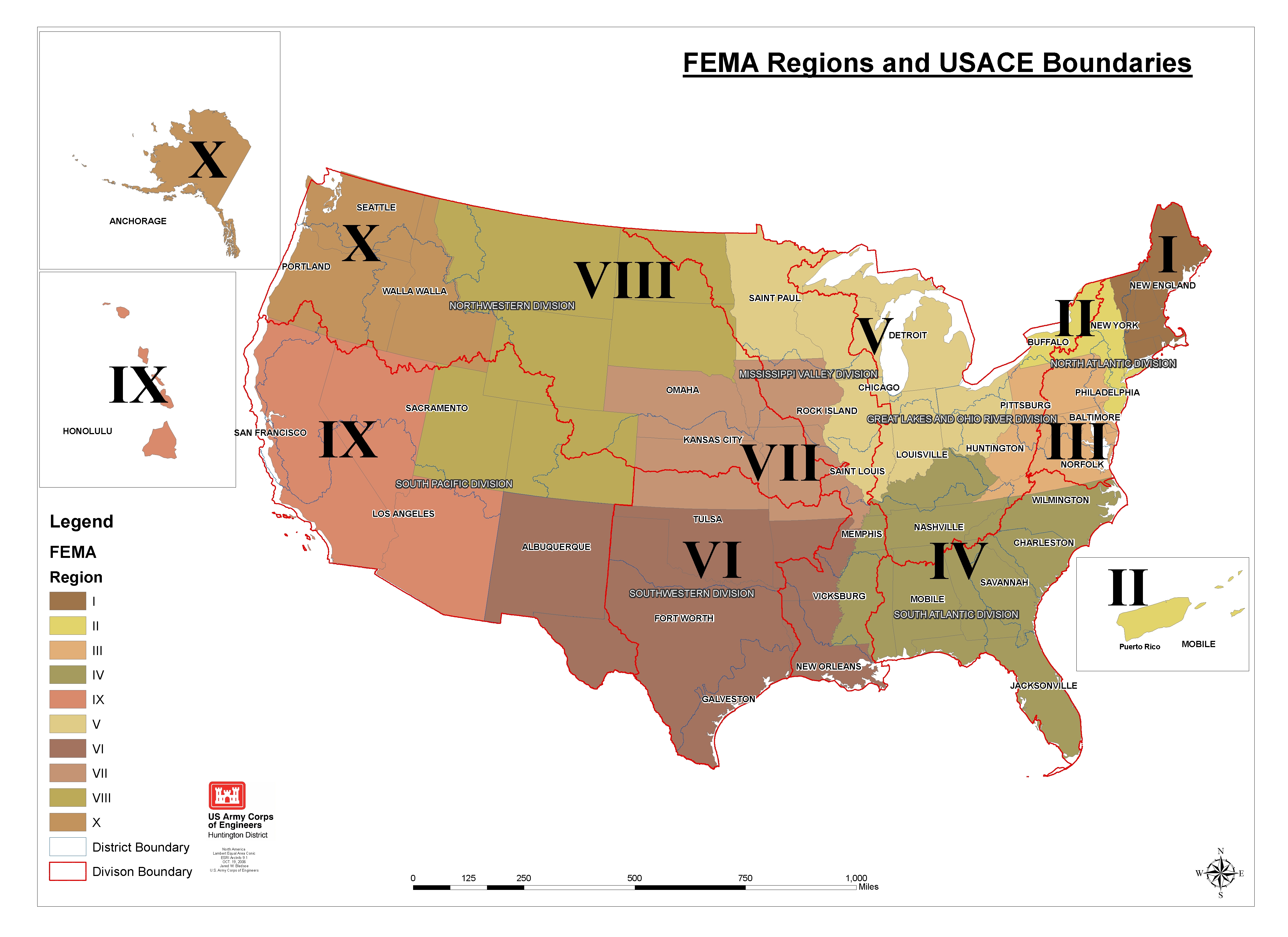 FEMA sectors map