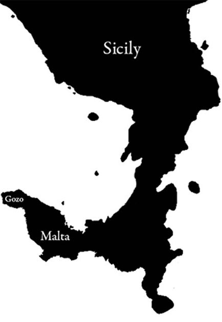 A map of when Malta and Sicily may have been joined.