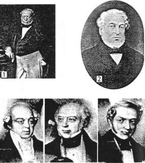 1. Jacob James, 2. Lionel, 3. Salomon, 4. Nathan, and 5. Karl Rothschild