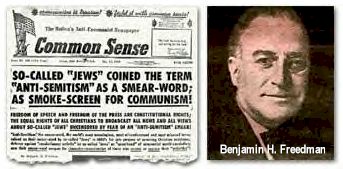 Benjamin Freedman with 1960 edition of Common Sense newspaper