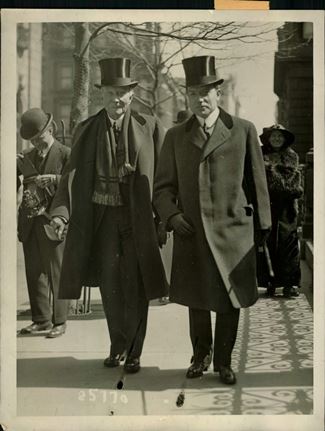 Left: John Davison Rockefeller, Sr. Right: John Davison Rockefeller, Jr. c.1921