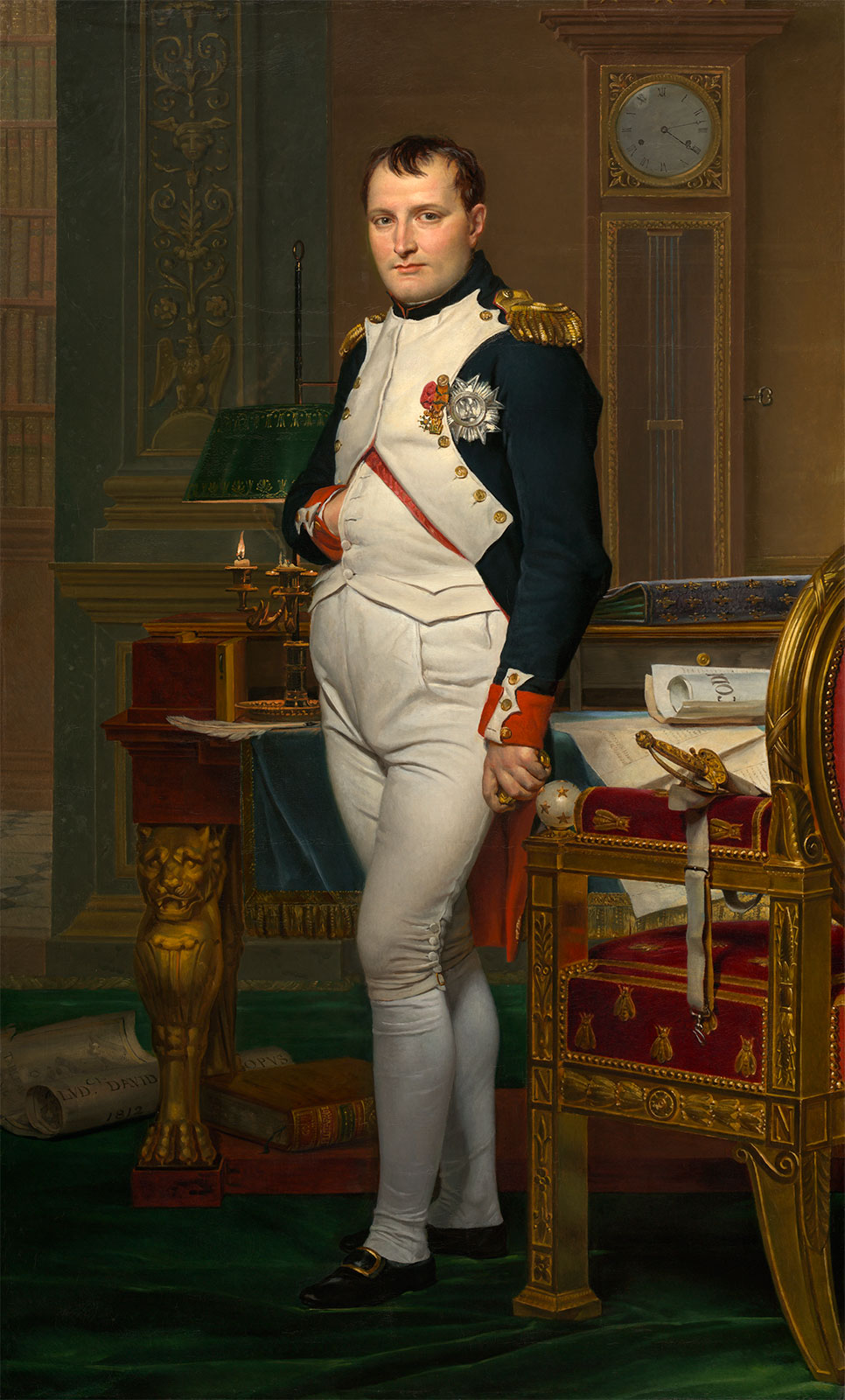 Napoleon Bonaparte in his study - Canvas Tuileries 1812