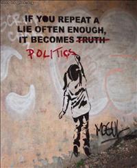 Lie often enough it becomes politics