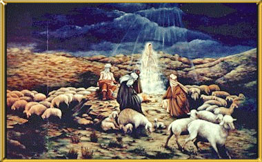 Angel appears to shepherds