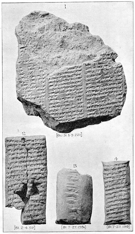 Specimens of Tablets from Nineveh.